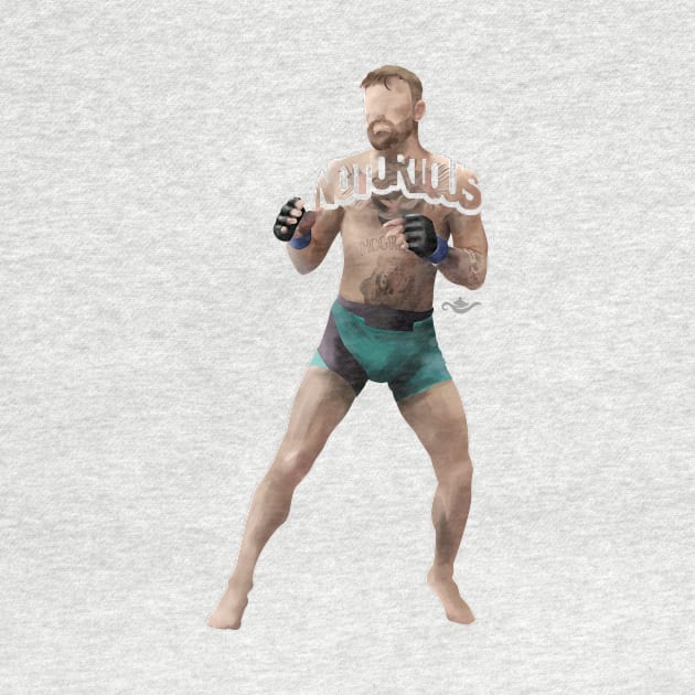 Conor McGregor Typography Design of Him In His Uniform Getting Ready to Fight. The Notorious Irish Mixed Martial Artist by grantedesigns